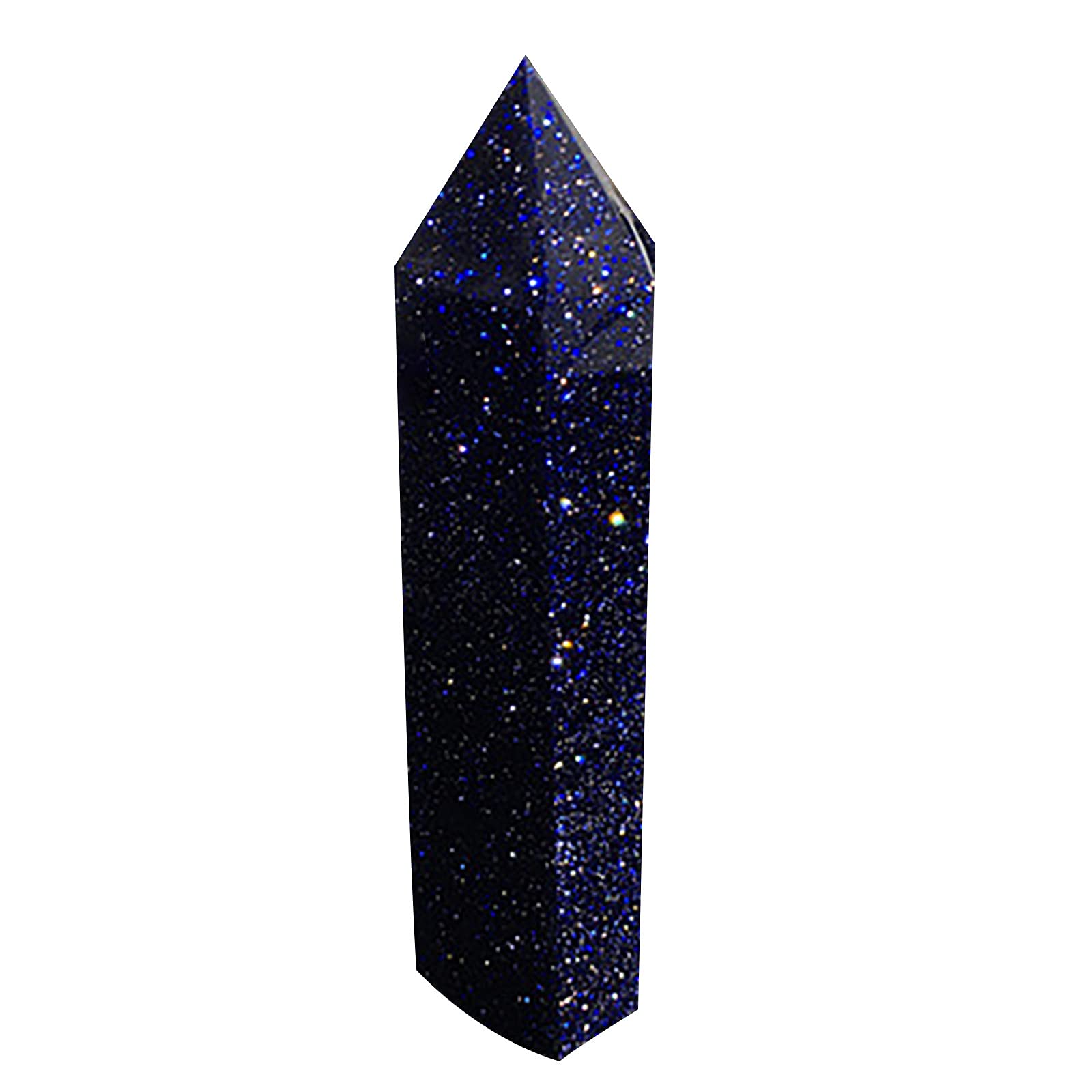 Natural Single Pointed Crystal Column Decor - Elegant Home & Christmas Ornament for Tabletop, Shelf Display & Holiday Decorating
