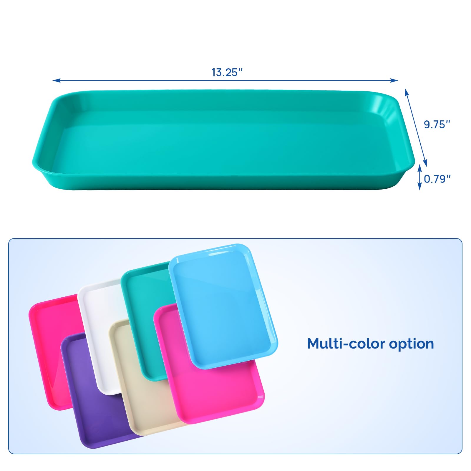 Autoclavable Plastic Dental Procedure Trays - 13.25