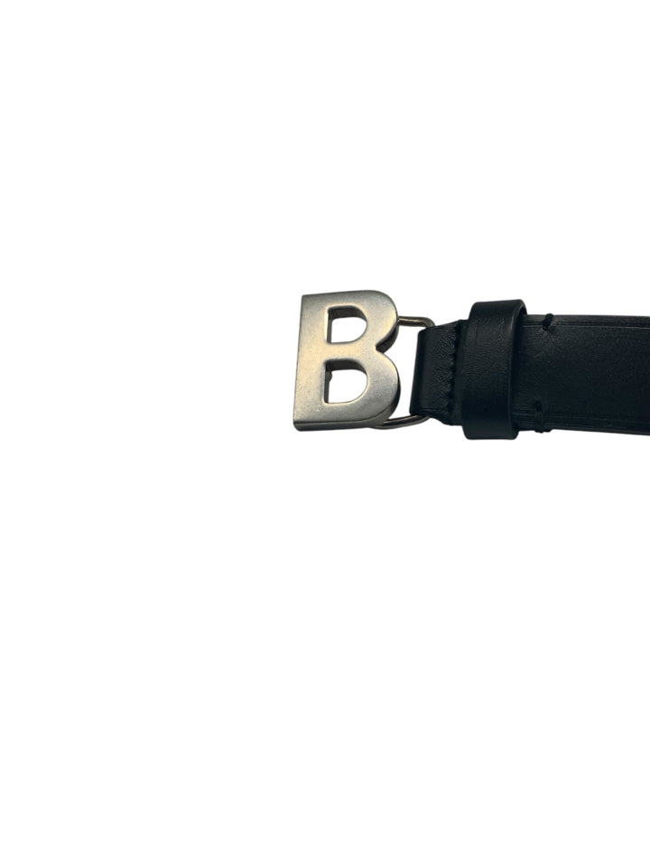 Balenciaga B Buckle Slim Belt for Women - Size 80 (US 32) - Stylish Designer Accessory for Jeans, Dresses & Office Wear