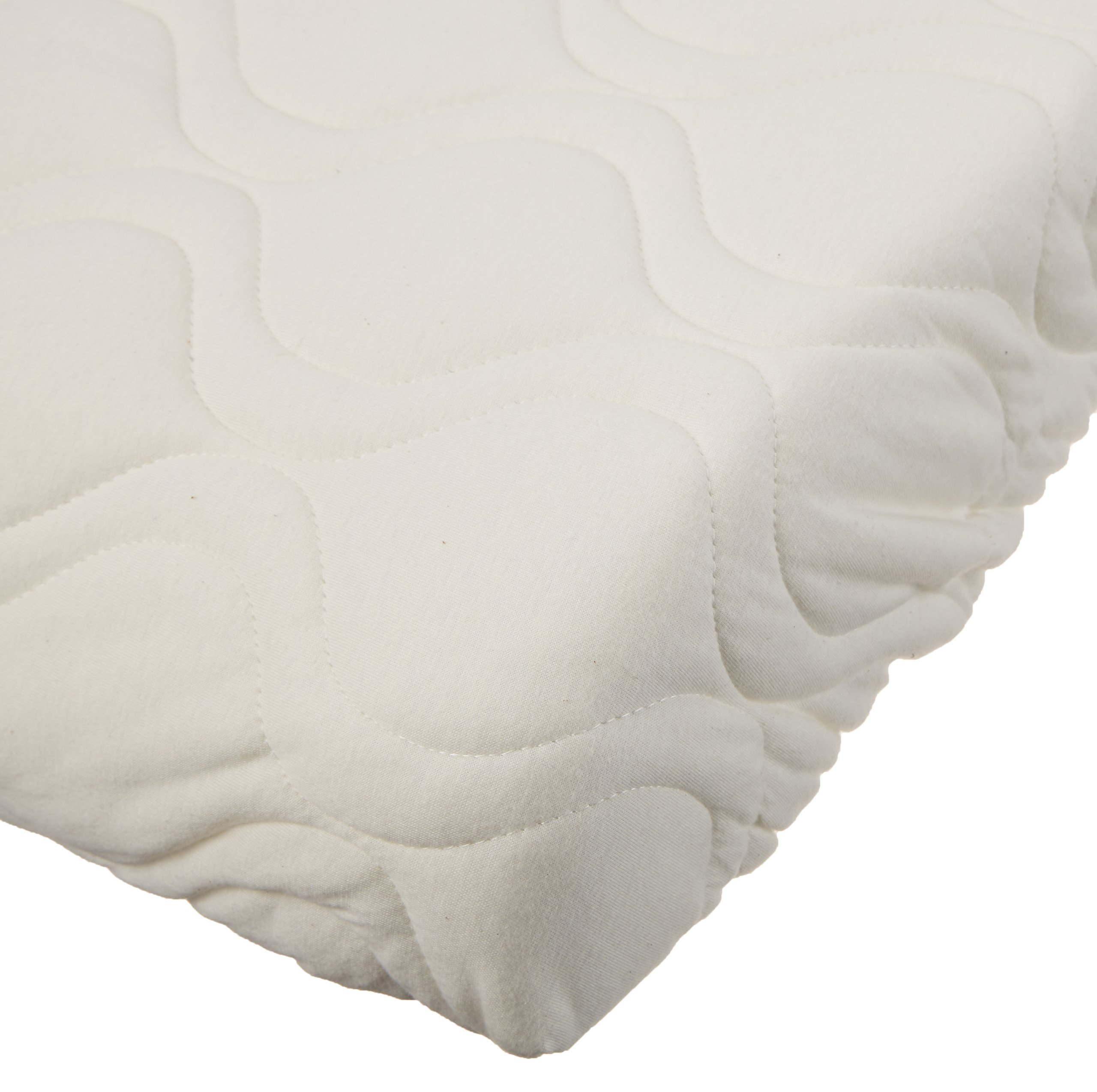 Quilted Contoured Changing Pad Cover - Soft & Waterproof Baby Changing Table Pad - Ivory - Made in USA - Perfect for Nursery, Daycare & Travel Use