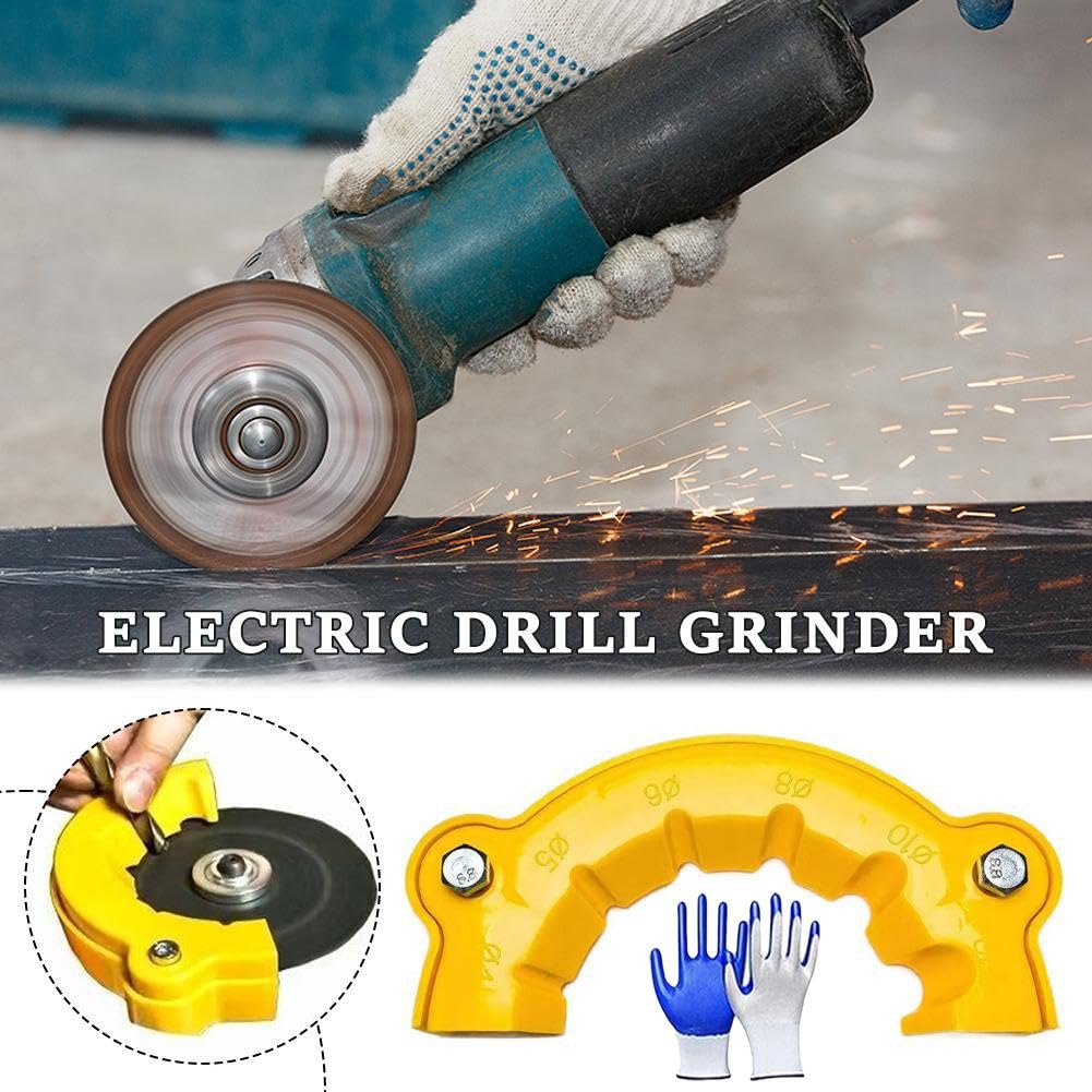 2025 New Drill Bit Sharpener & Grinding Attachment - Multipurpose Drill Bit Grinder for All Bits, Giant Blade Angle Grinder - Perfect for Home Workshop, DIY Projects & Professional Metalworking