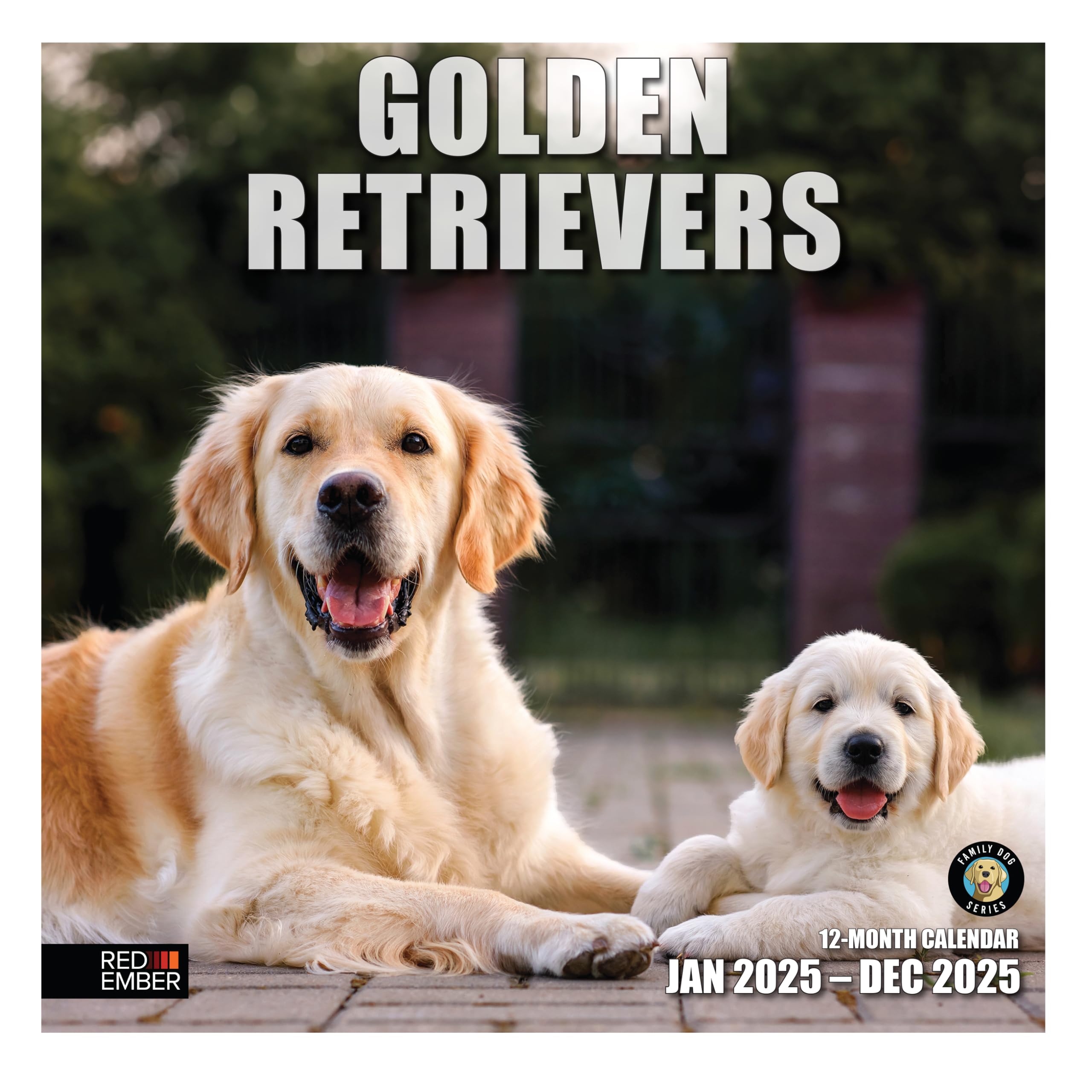 RED EMBER Golden Retrievers 2025 Wall Calendar - 12 Month Large Format (12x24 Inches) | Premium Thick Paper | Perfect Gift for Dog Lovers | Home & Office Decor | 2025 Dog Themed Planner