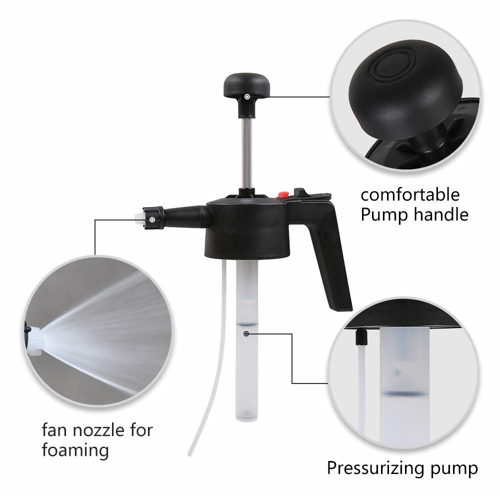 1.5L Hand Pump Foam Sprayer - Heavy Duty Foam Applicator for Car Wash, Cleaning & Gardening | Multi-Purpose Foam Spray Bottle for Detergent, Soap & Chemical Solutions