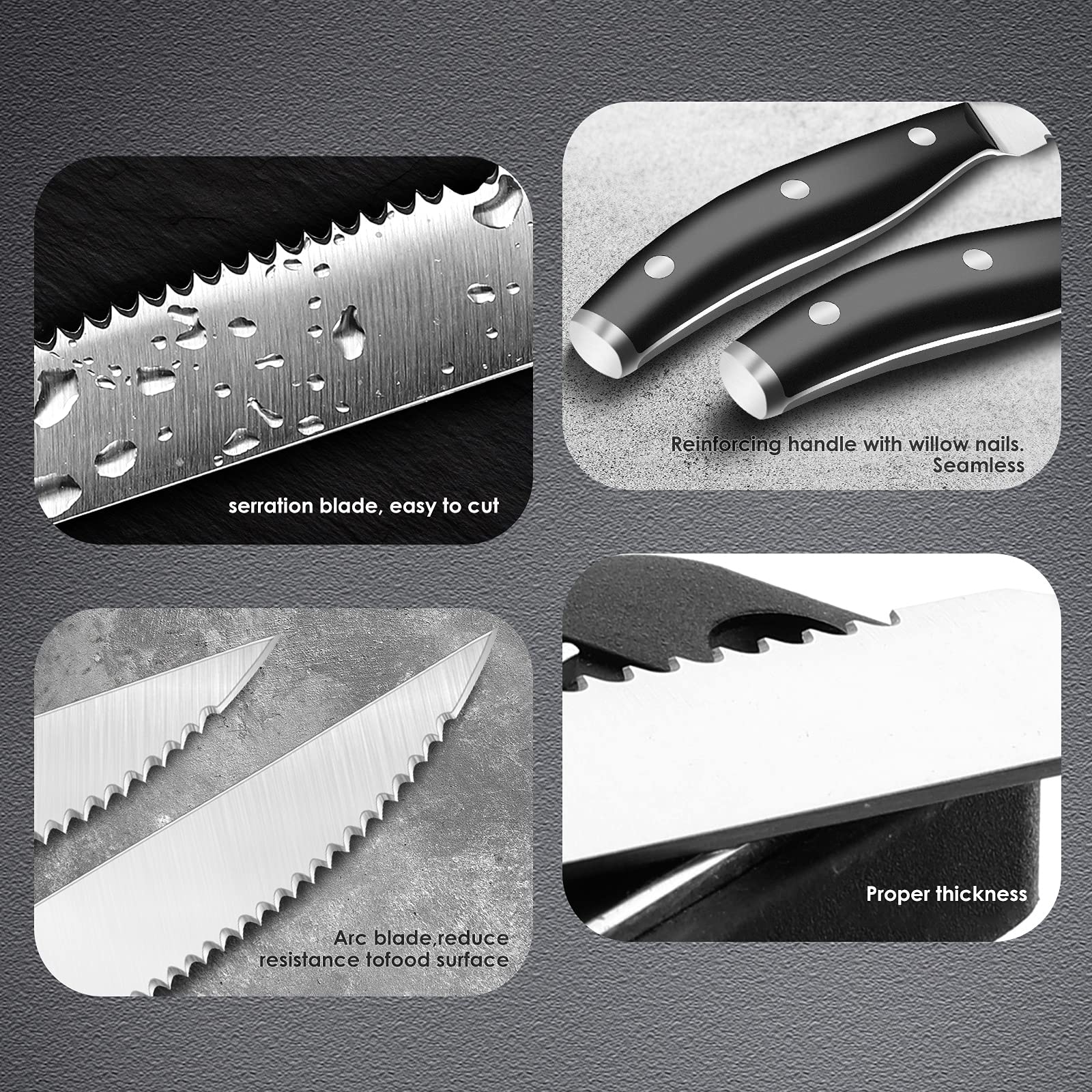 Premium 6-Piece Steak Knife Set - 4.6
