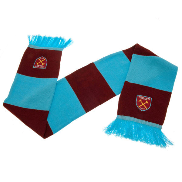 West Ham United FC Bar Scarf - Official Football Team Fan Accessory for Men & Women - Perfect for Match Days, Pub Gatherings & Sports Events