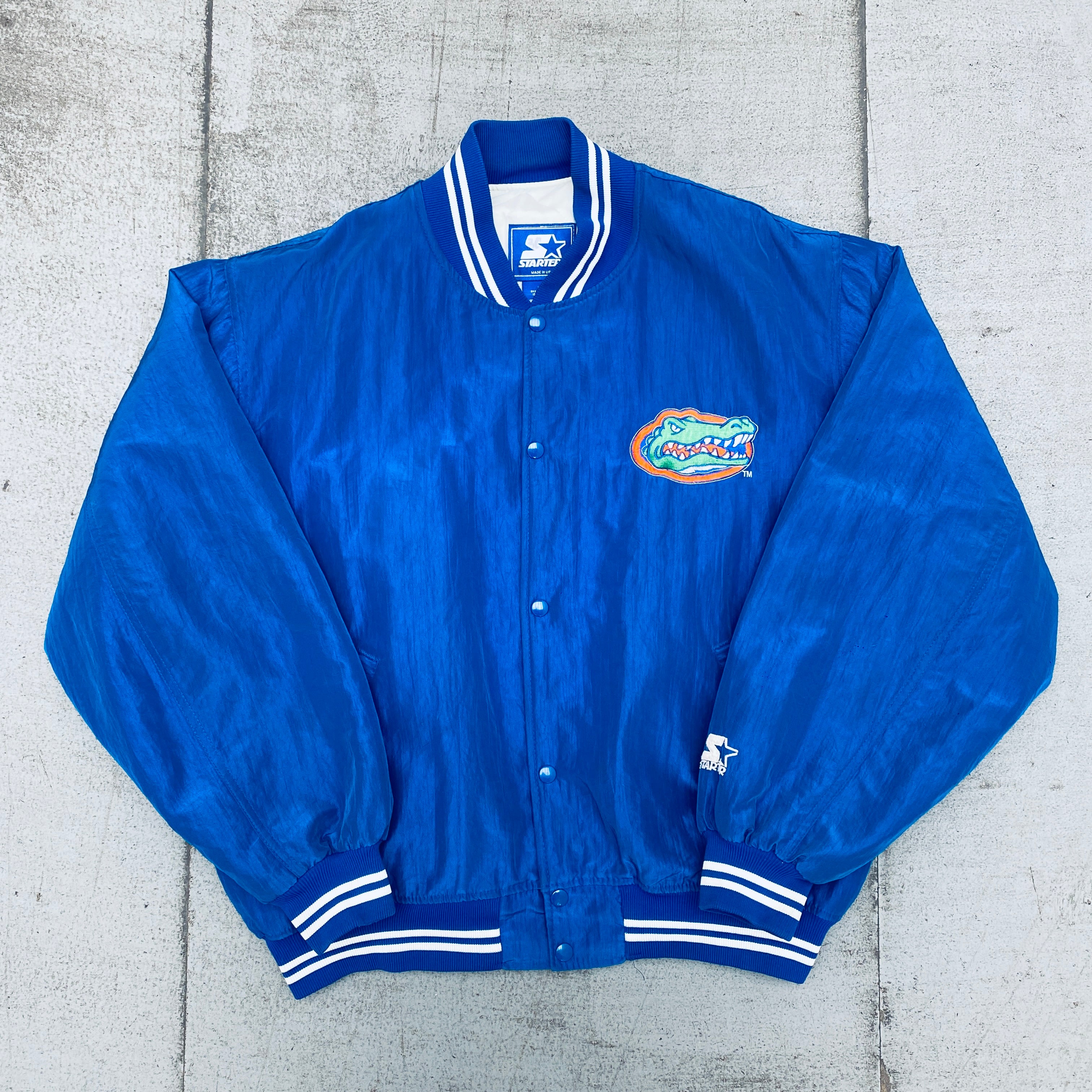 Florida Gators Vintage 1990s Starter Bomber Jacket - XL Size, NCAA College Football Fan Apparel, Perfect for Game Day, Tailgating & Retro Fashion