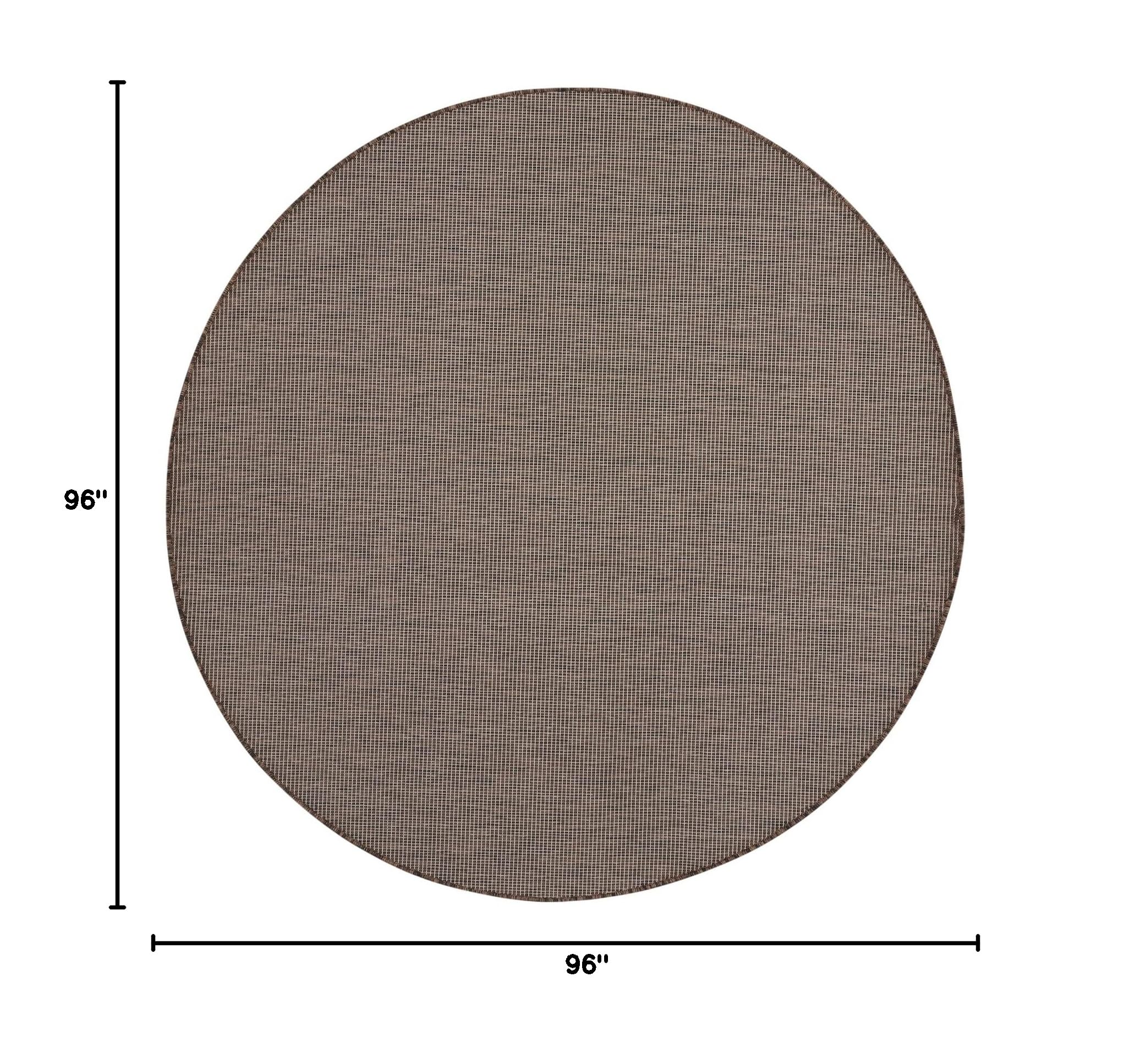 Nourison Positano 8' Round Indoor/Outdoor Area Rug - Natural Fiber, Easy to Clean, Non-Shedding for Bedroom, Living Room, Dining Room | Perfect for Backyard, Deck & Patio Use