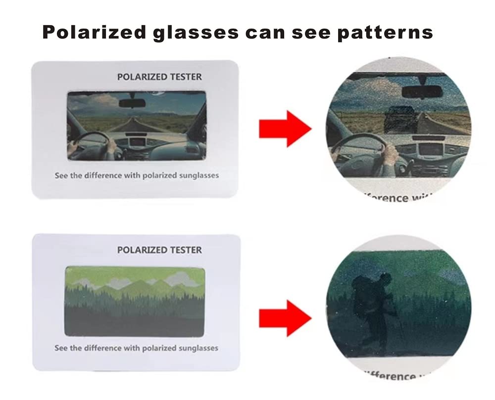 4 PCS Polarized Glasses Test Card - Polarized Sunglasses Tester & Check Paper Accessories for UV Protection Testing | Perfect for Eyewear Stores, Optical Labs & Outdoor Enthusiasts