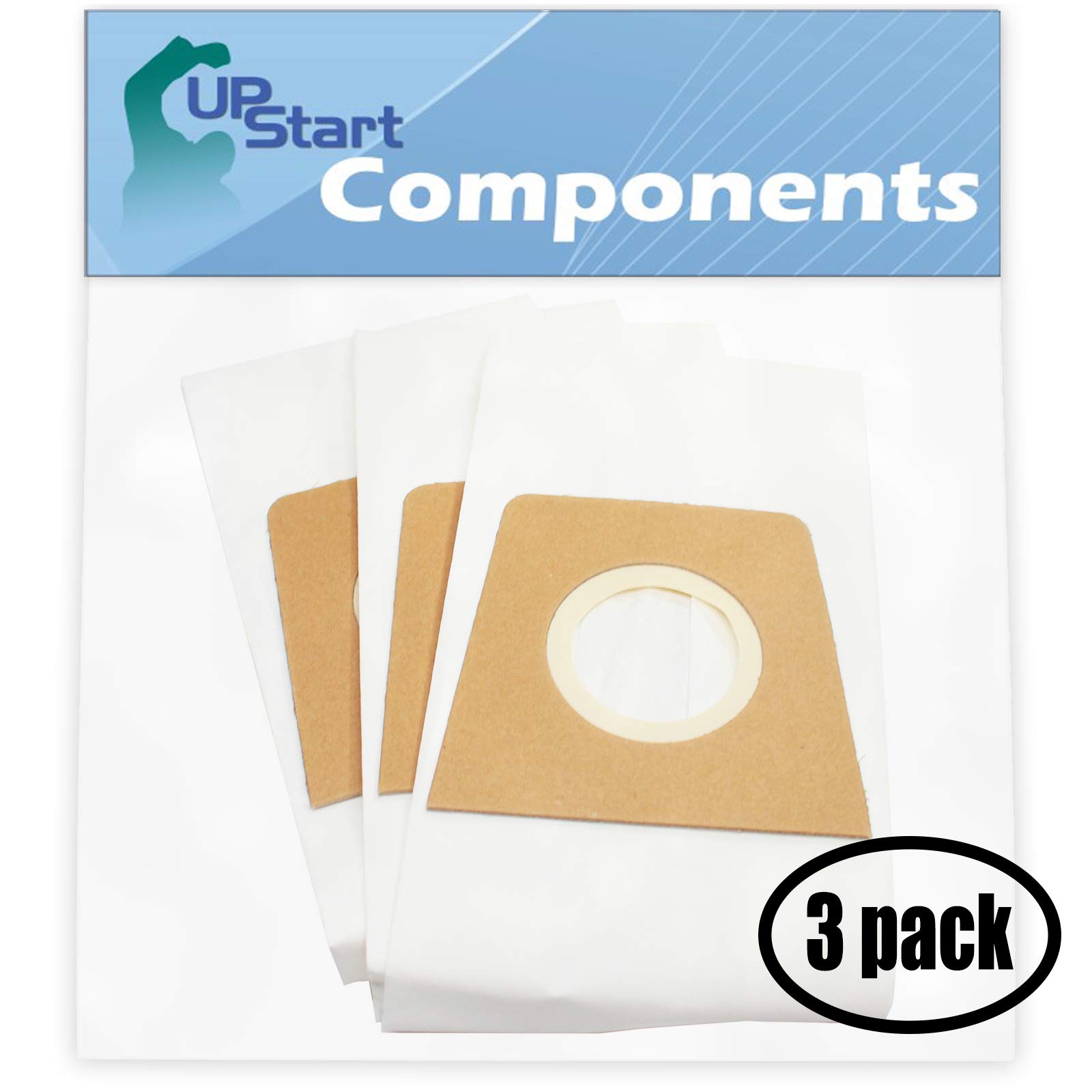 UpStart Battery 9 Replacement Vacuum Bags for Dirt Devil M086345TT - Compatible with Dirt Devil 3920047001, 3920048001, Type U Models (3 Pack, 9 Bags Total) - Perfect for Quick Home Cleaning & Pet Hair Removal