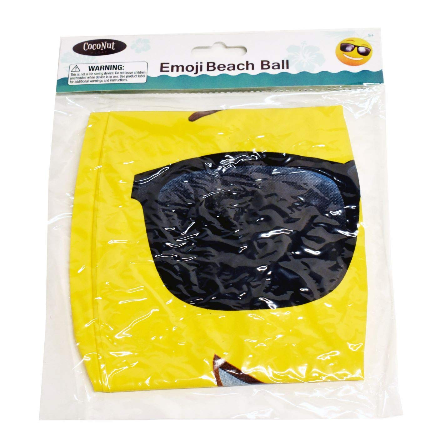 **18 Inch Inflatable Coconut Float Emoji Beach Balls - Fun Summer Pool Party & Swim Event Accessories for Beach, Backyard, and Water Games**