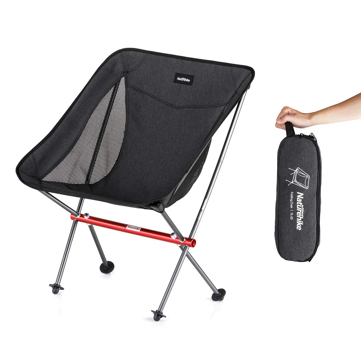 Portable Folding Round Camping Chair - Lightweight Outdoor Chair for Hiking, Fishing, Beach & Garden - Compact Director's Stool with Carry Bag - Perfect for Camping Trips, Picnics, Festivals & Outdoor Sketching