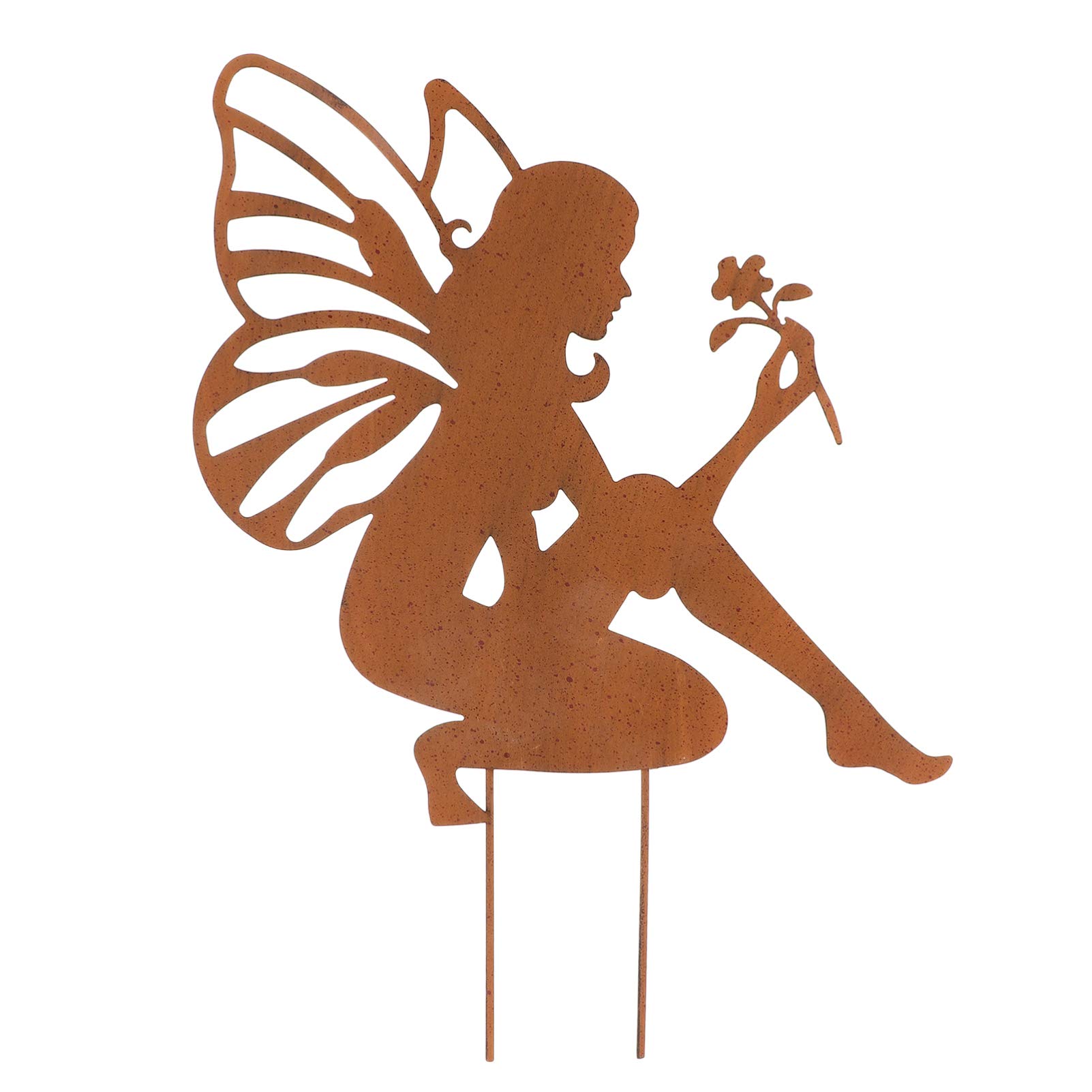 Vintage Metal Fairy Garden Stakes - Handcrafted Lawn Decor for DIY Terrarium, Dollhouse & Patio - Outdoor Garden Art & Flowerpot Filler for Fairy Gardens, Yard Decorations & Home Landscaping