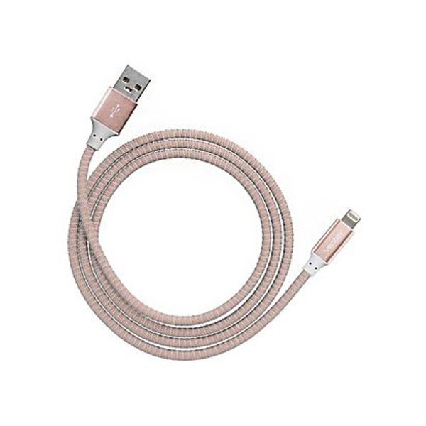Ventev 4ft Alloy Lightning Cable - Pink | Fast Charging & Durable for iPhone, iPad | Perfect for Home, Office & Travel Use