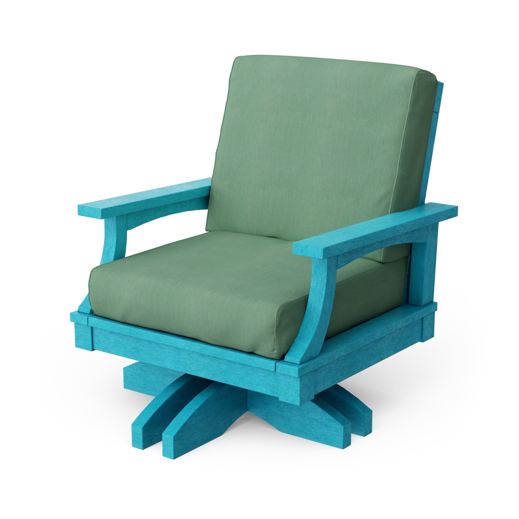 Heritage Deep Seating Swivel Chair - 360° Rotating Patio Lounge Chair with Cushions, Weather-Resistant Outdoor Furniture for Garden, Poolside & Backyard Relaxation