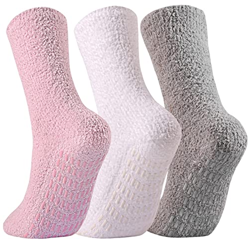 3 Pairs, Pink+white+light Grey