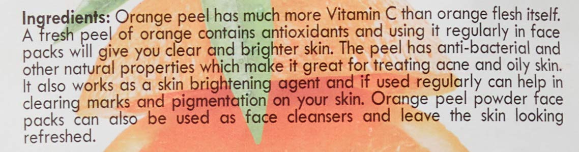 Natural Anytime Orange Peel Powder - 100% Organic Skin Brightening & Lightening Face Mask for Acne & Dark Spots - Deep Cleansing, Pore Minimizing, Oil Control Facial Treatment | Perfect for Daily Skincare Routine & Spa Days at Home