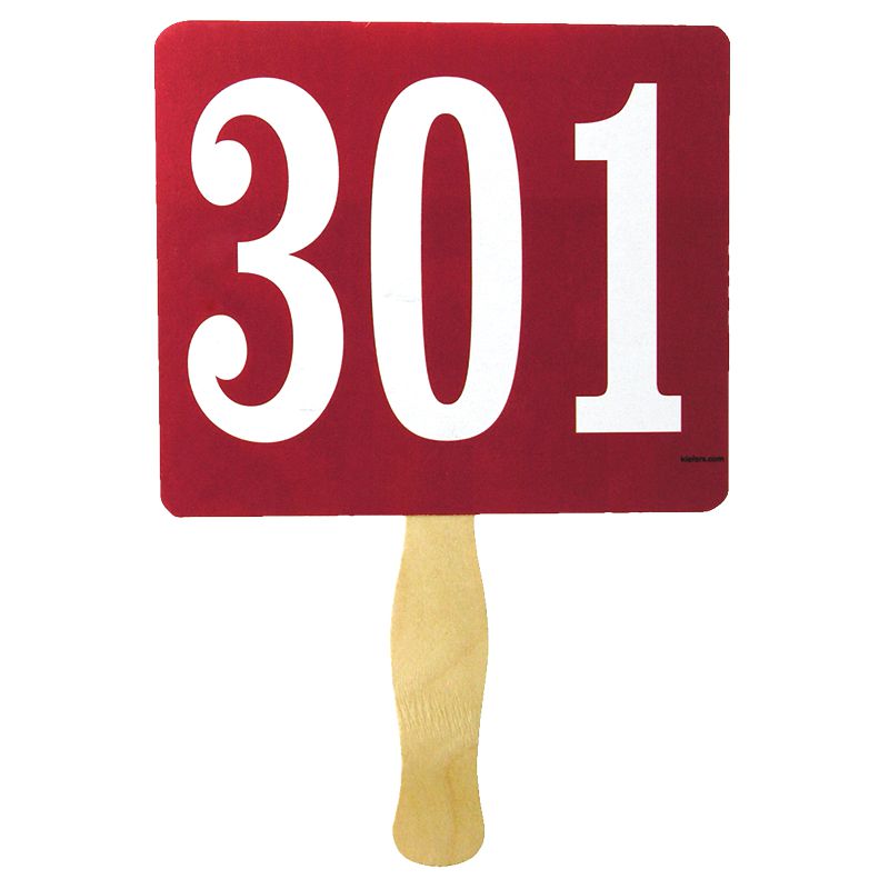 Extra Bold Colored Bid Paddles - 100/Pack - Perfect for Auctions, Bingo Games & Fundraising Events