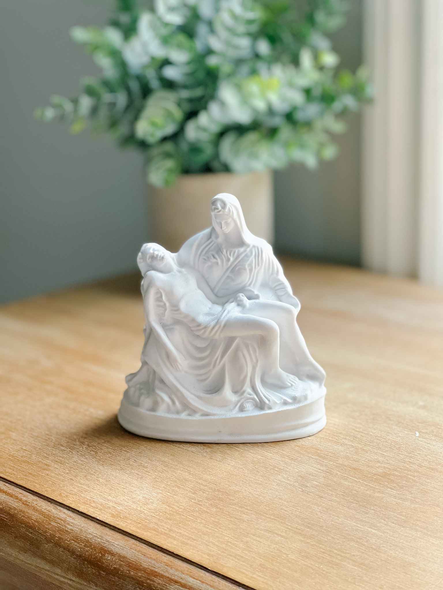 Pieta Statue - Handcrafted Virgin Mary & Jesus Sculpture for Home Decor, Garden, and Church Altar | Religious Art & Christian Gift