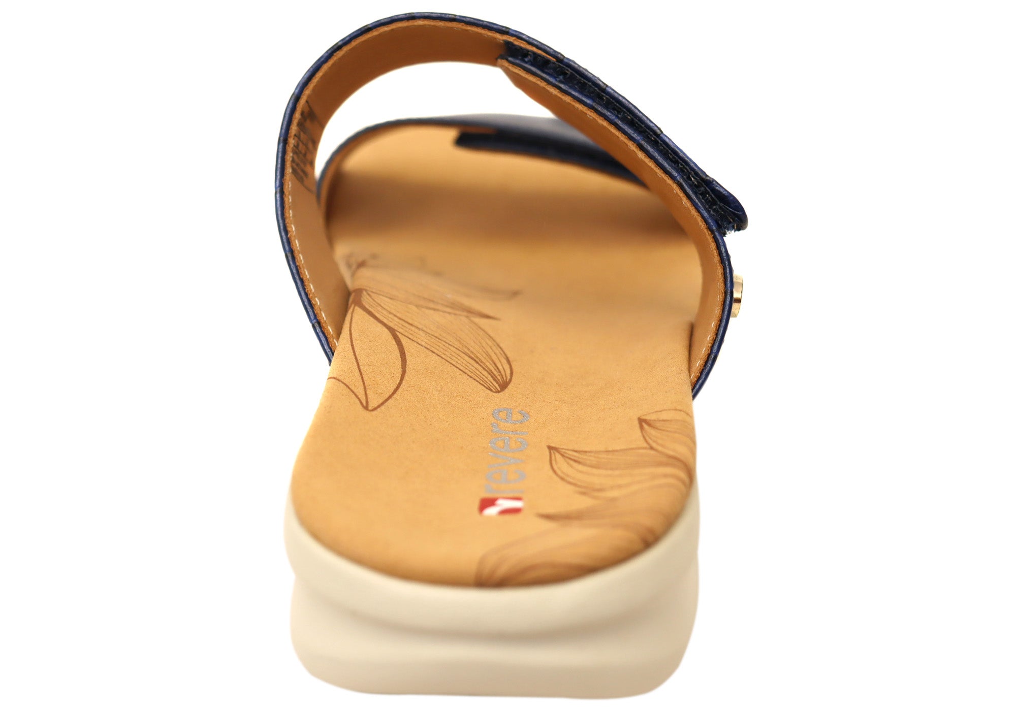 Revere Seaside Women's Comfortable Supportive Leather Slide Sandals - Perfect for Beach, Pool & Summer Casual Wear