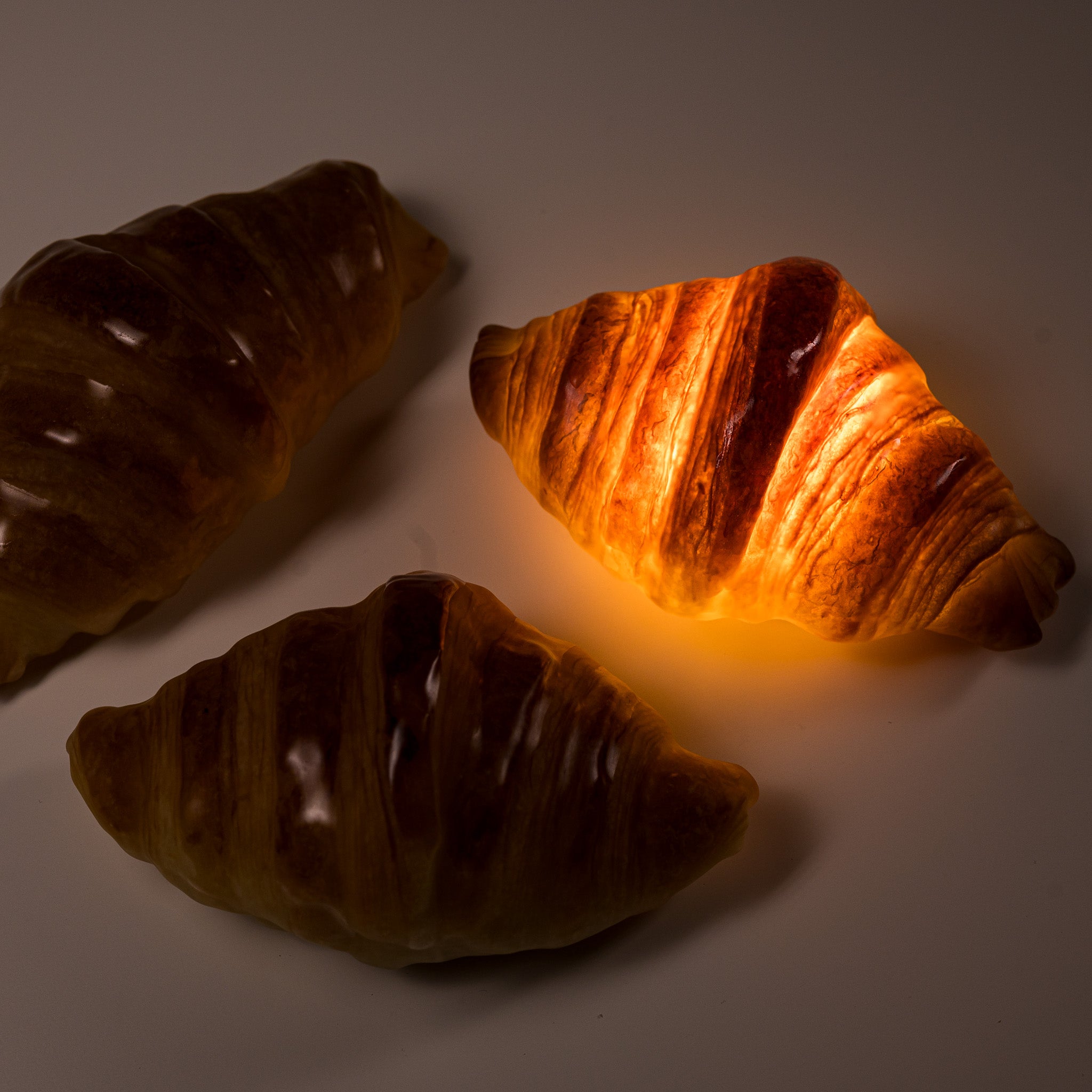 PAMPSHADE Realistic Bread Lamp - Croissant Shaped Decorative Light by Yukiko Morita | Perfect for Kitchen, Cafe & Cozy Home Decor