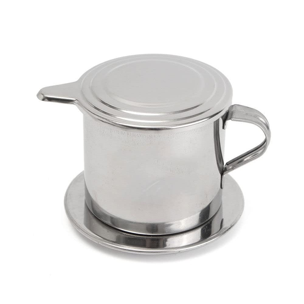 Vietnamese Style Stainless Steel Drip Coffee Filter Maker - 50ml/100ml Vietnamese Coffee Pot for Authentic Phin Coffee Brewing - Perfect for Home, Office, and Cafe Use