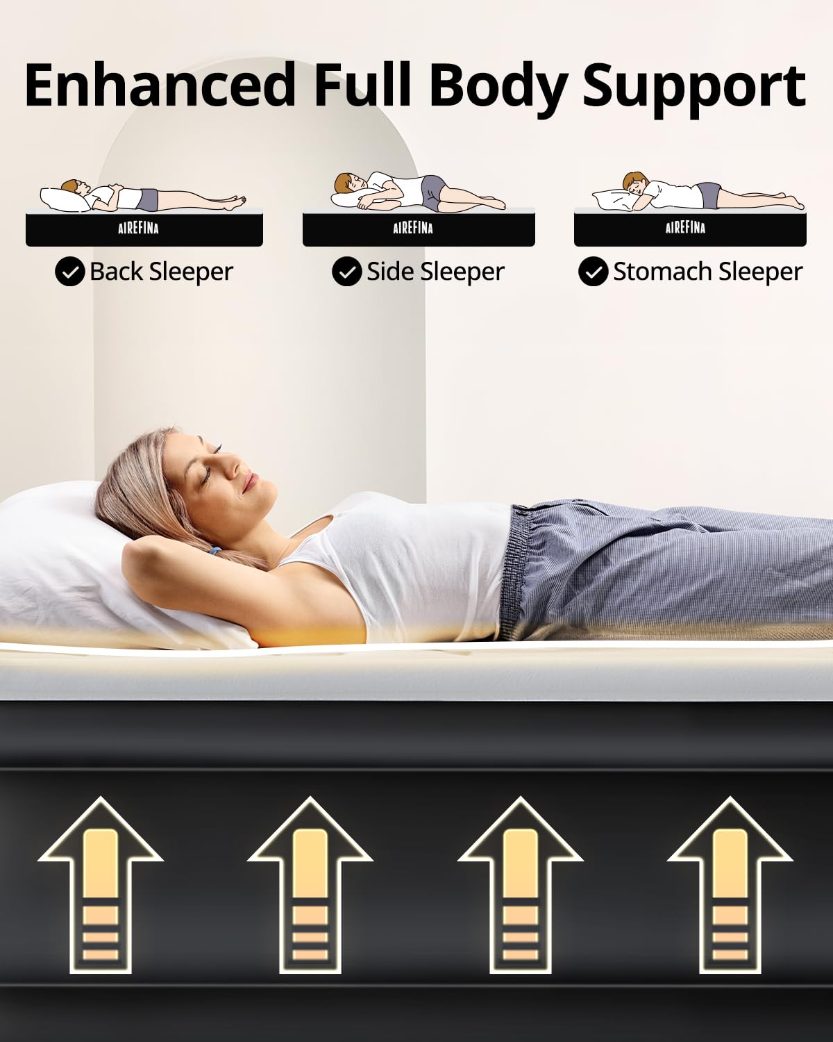 **Airefina Twin Air Mattress with Built-in Pump - 18