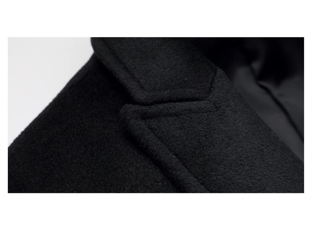 Men's Wool Trench Coat for Autumn & Winter | Warm Casual Jacket for Plus Size | Perfect for Office, Dating & Outdoor Activities