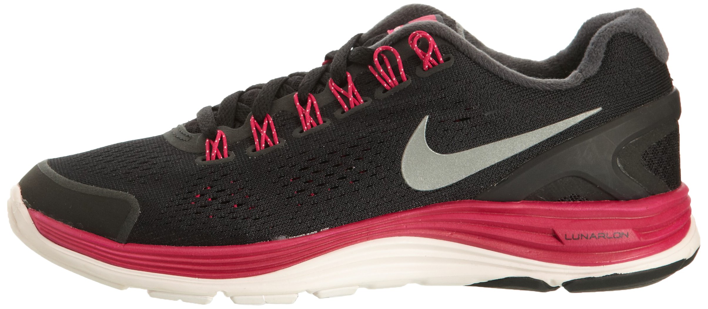 Nike Women's Lunarglide+ 4 Running Shoes - Size 5.5 - Black - Lightweight Cushioned Sneakers for Jogging, Gym Workouts & Daily Walking