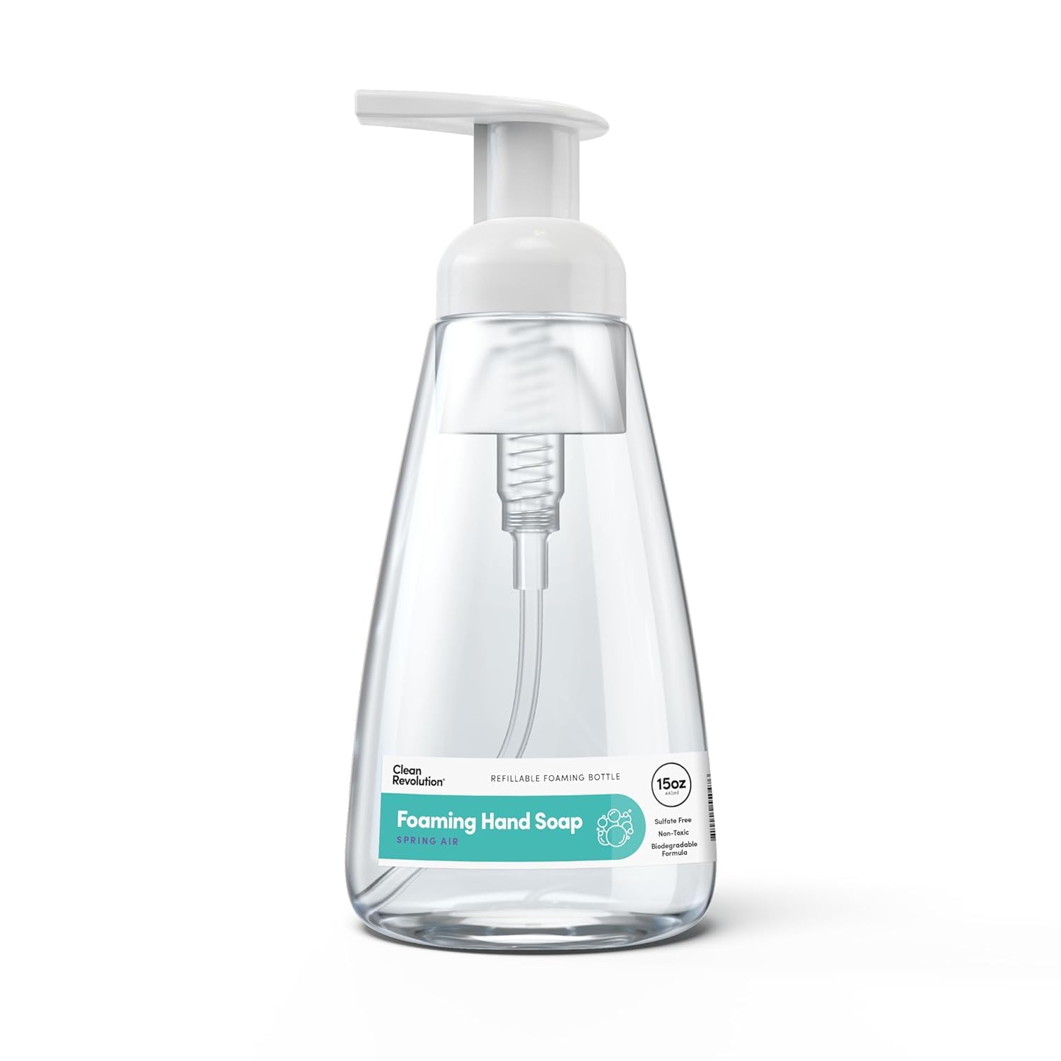 Clean Revolution Foaming Hand Soap - Gentle & Moisturizing with Real Essential Oils | Gluten Free, Ready-to-Use Formula | 15 Fl Oz (Pack of 8) | Perfect for Home, Office & Bathroom Use