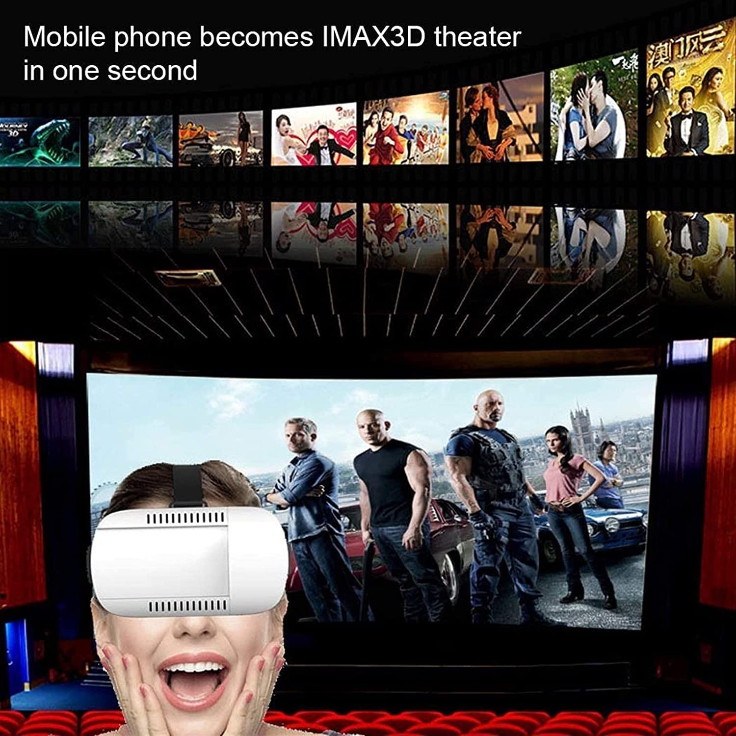 Universal VR Headset for iPhone & Android - 3D Virtual Reality Goggles with Comfortable Padding & Eye Protection - Play Mobile Games, Watch 360° Movies - Perfect for Gaming, Education & Virtual Travel (White)