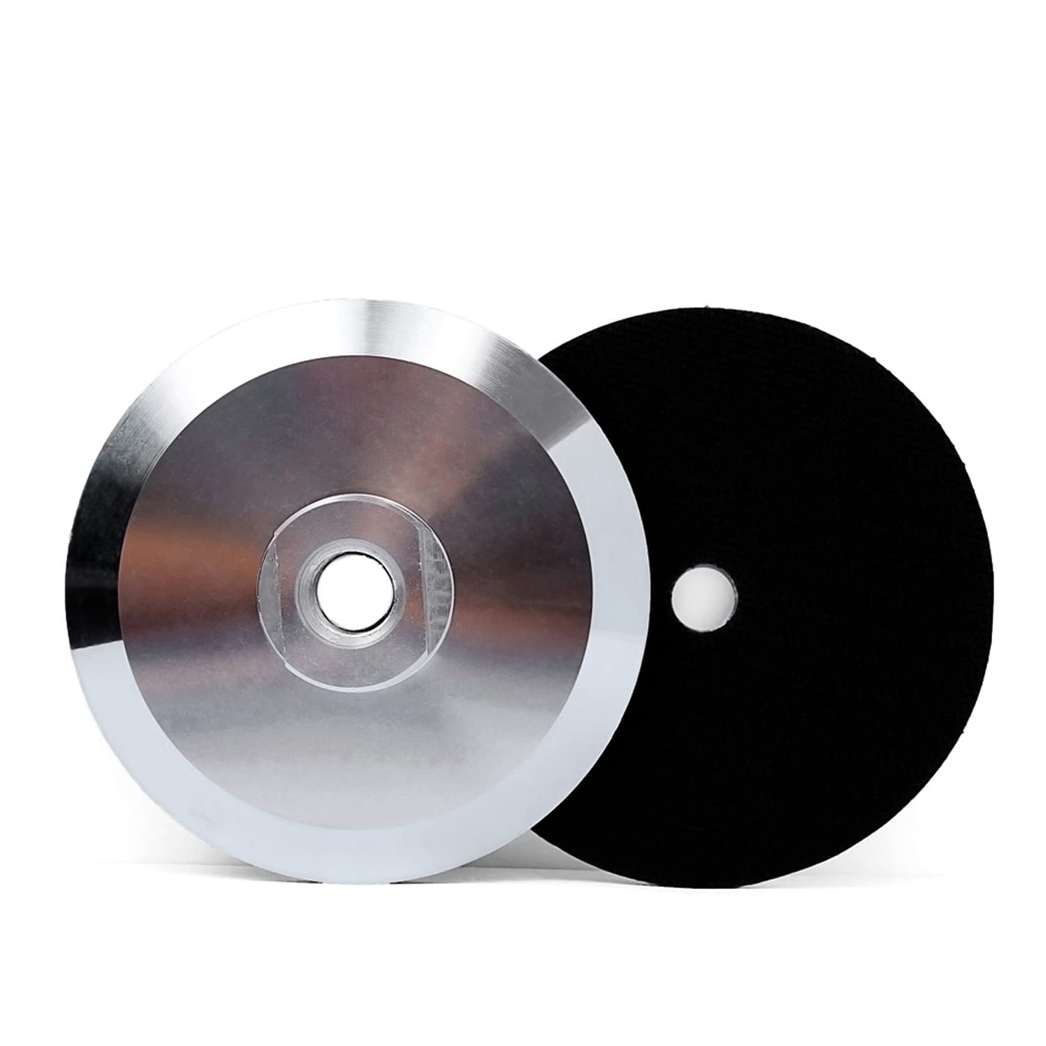 5 Inch Aluminum Hook and Loop Backing Pad - 5/8-11 Thread Polish Wheel Holder for Car Detailing, Metal Polishing & Wood Sanding