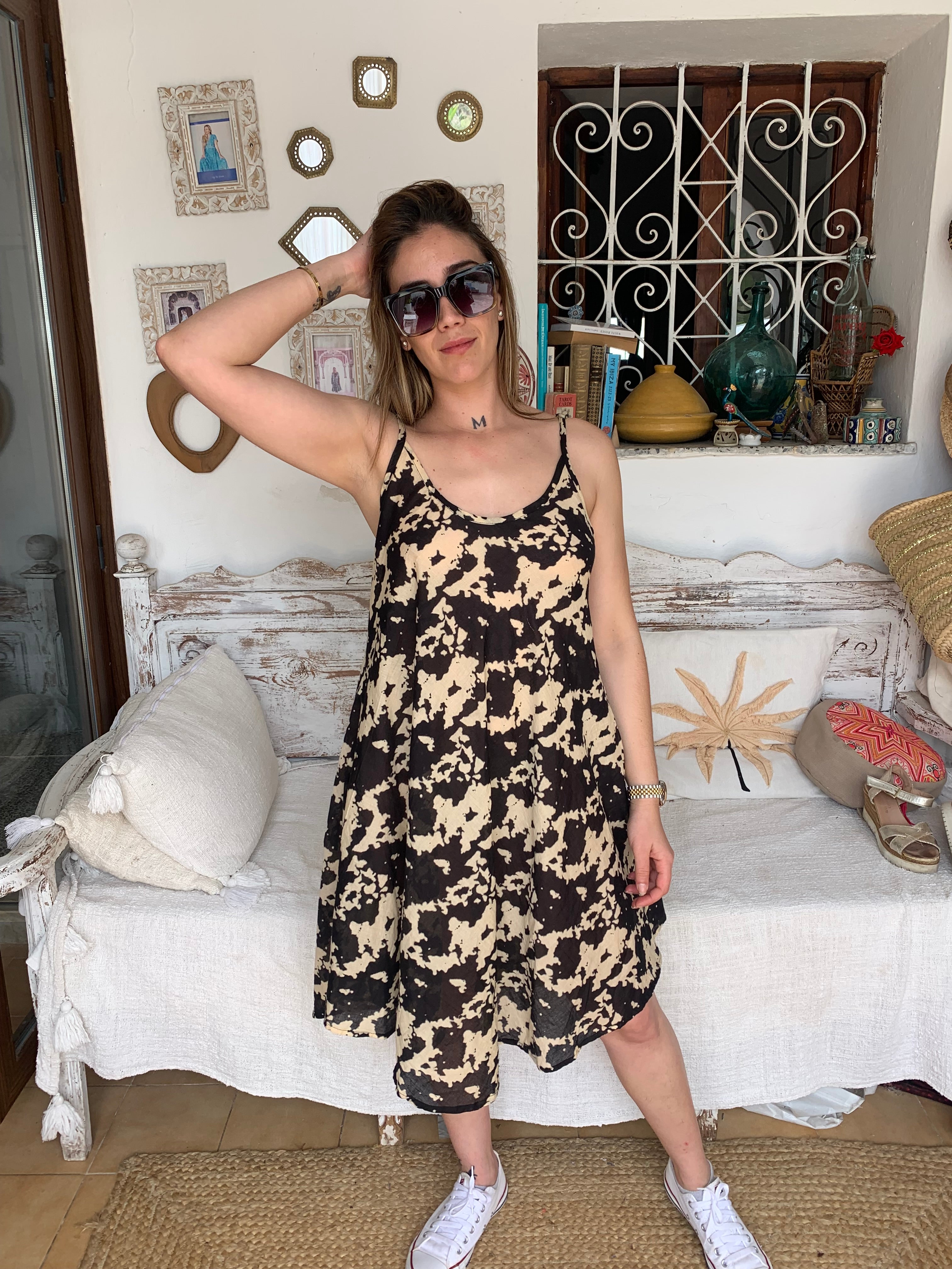 Selina Black Batik Dye Tie Dress - Sexy Summer Style for Beach Parties, Date Nights & Vacation Outfits