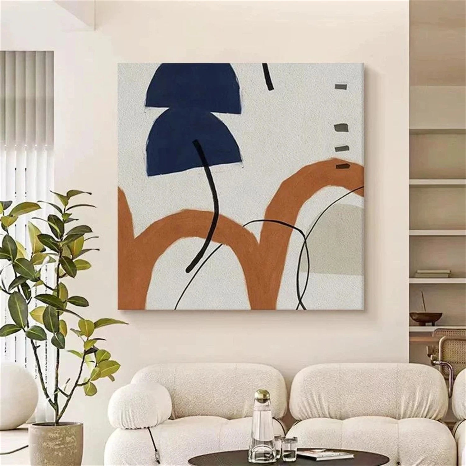 Abstract Tranquility Wall Art Canvas Print - Modern Home Decor for Living Room, Bedroom & Office #WS236 | Perfect for Meditation Spaces & Boho Interior Design