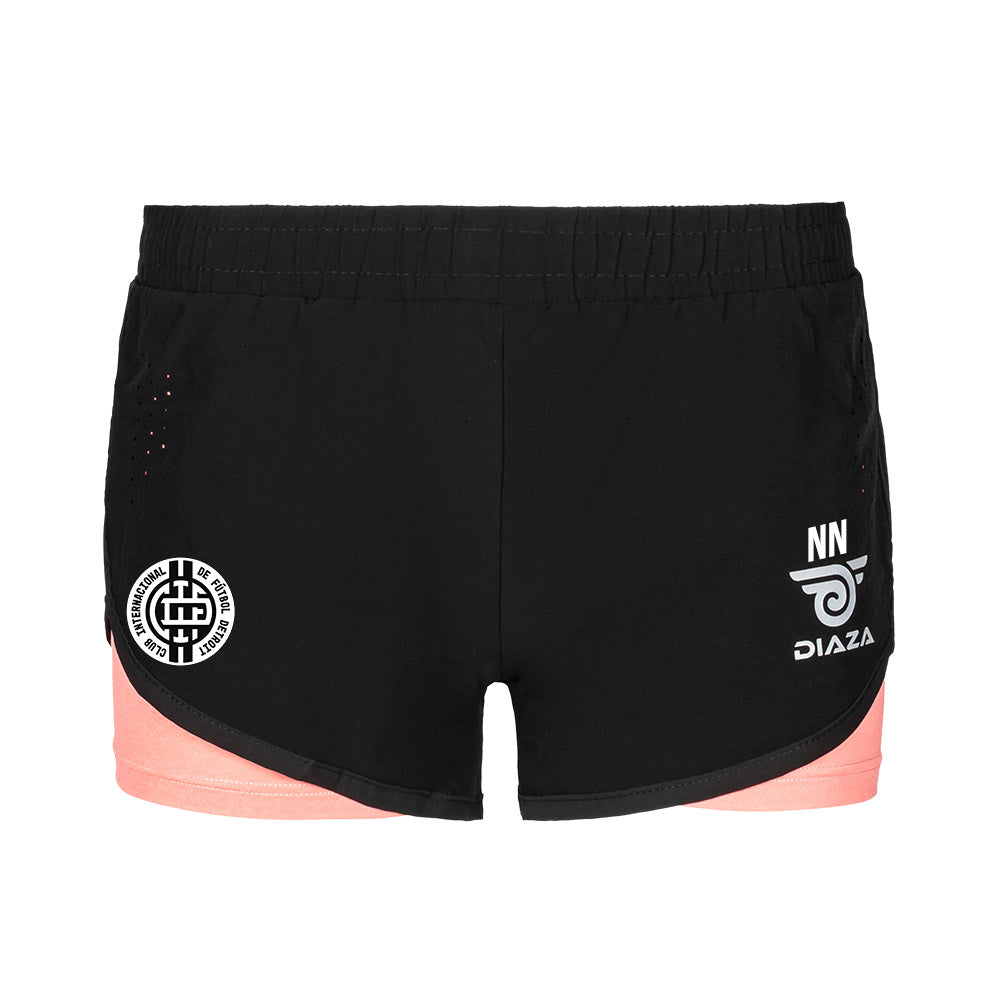 Detroit Rosa Shorts for Women - High Waist Comfortable Athletic Running Shorts - Perfect for Gym, Yoga, and Summer Outdoor Activities