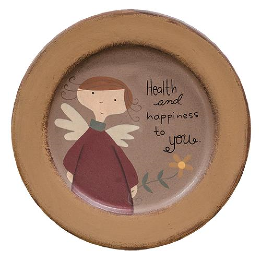 Health & Happiness Plate - Premium Ceramic Dinnerware Set for Mindful Eating & Joyful Dining | Perfect for Healthy Meals, Family Gatherings & Wellness Lifestyles