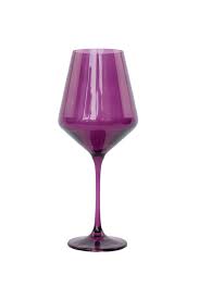 Elegant Estelle Colored Glass Wine Glasses Set of 2 - Perfect for Dinner Parties, Romantic Dates & Home Entertaining
