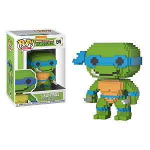 Funko Pop! 8 Bit Leonardo Teenage Mutant Ninja Turtles Action Figure #04 - Perfect for TMNT Collectors & Retro Gaming Room Decor