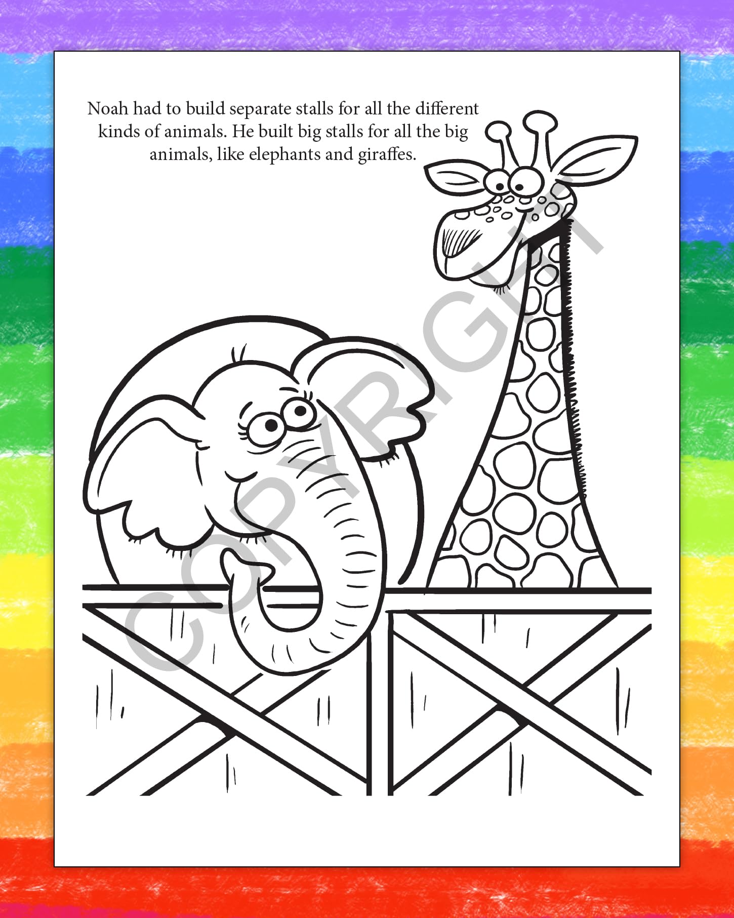 Noah's Ark Christian Coloring Books - 250 Pack for Sunday School & Kids Crafts