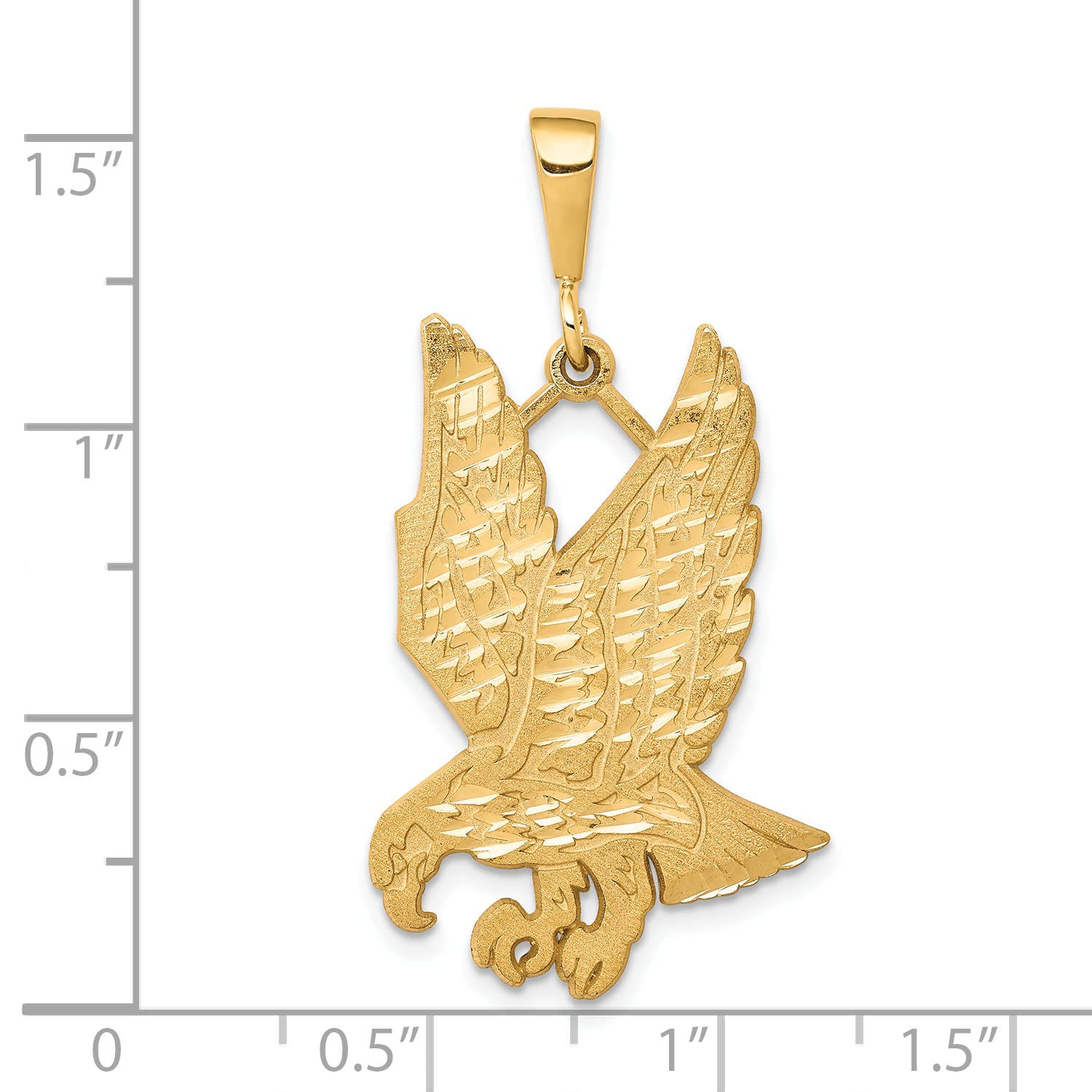 10K Solid Yellow Gold Eagle Pendant Necklace - Symbol of Strength & Freedom - Handcrafted Hawk Bird Charm for Men & Women - Perfect for Gifts, Anniversaries, and Everyday Wear