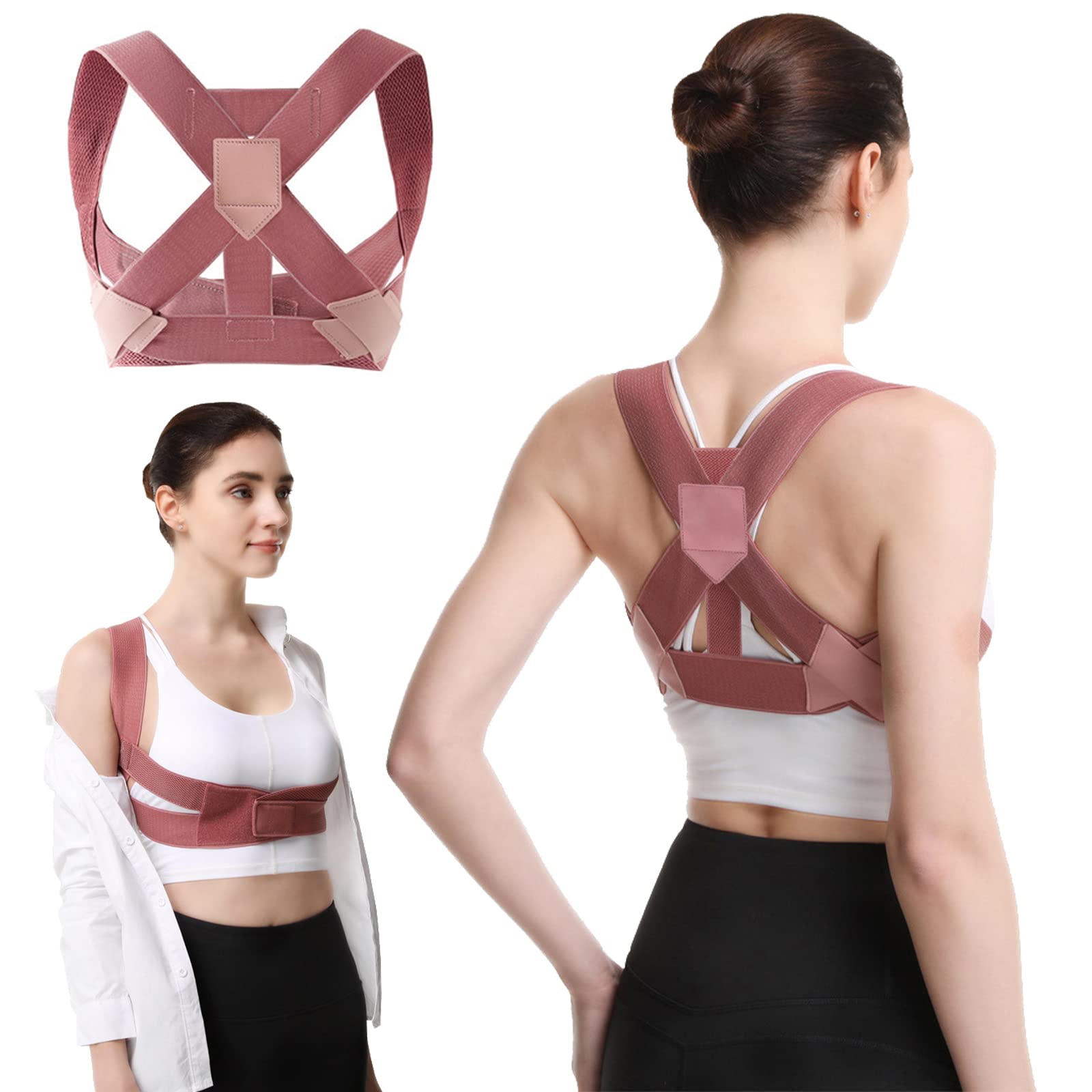 MageJoy Posture Corrector for Back and Shoulders – Adjustable Support Brace for Men & Women – Upper Back Straightener – Neck & High Back Pain Relief – Perfect for Office Work, Gaming & Driving