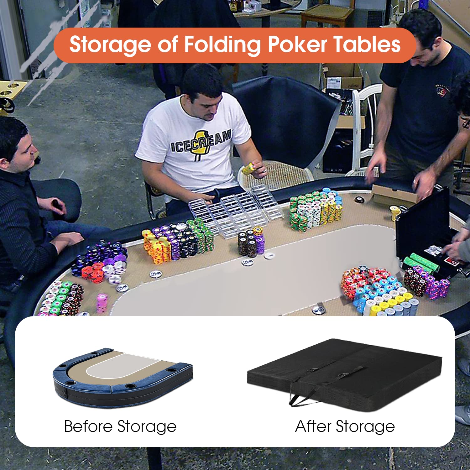 Waterproof 600D Folding Table Storage Bag - Portable Carry Bag for Picnic Tables, Large Moving & Protective Cover - Ideal for Outdoor Camping, Beach Trips & Home Storage