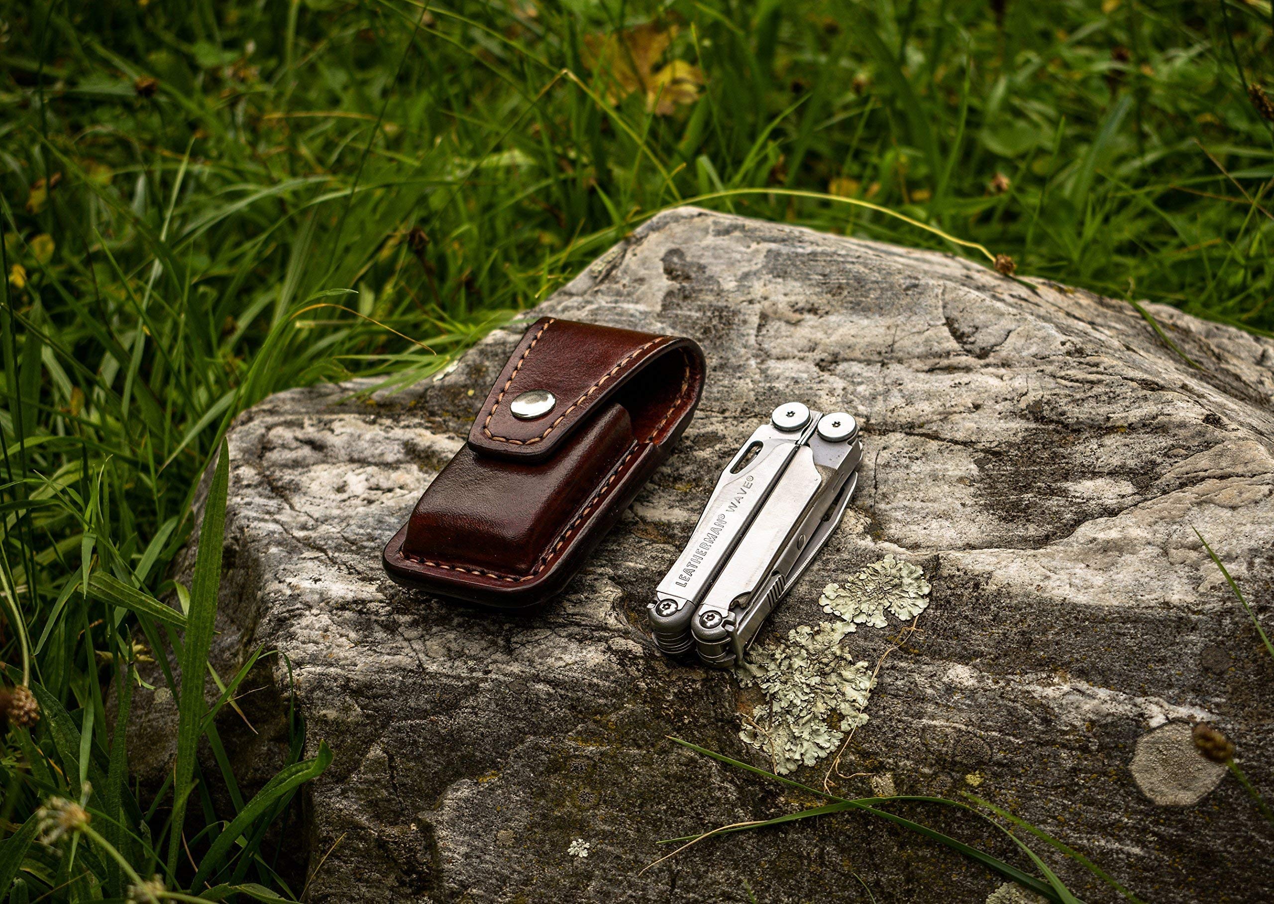 Premium Leather Sheath for Leatherman Wave - Durable Leather Multitool Holster & EDC Pouch - Perfect for Everyday Carry, Outdoor Adventures & Work Tools Organization