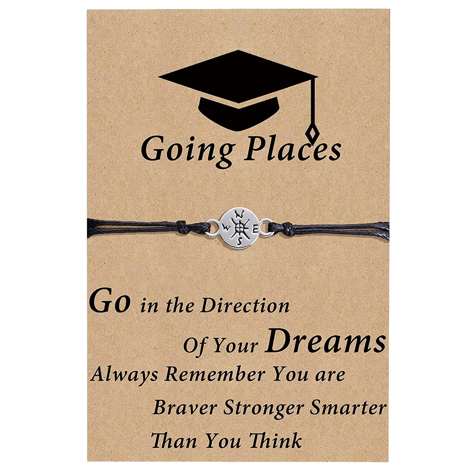 Compass High School Graduation Bracelet - Inspirational College Senior Gift for Women & Men - Perfect for Graduation Ceremony, Senior Week & College Send-off