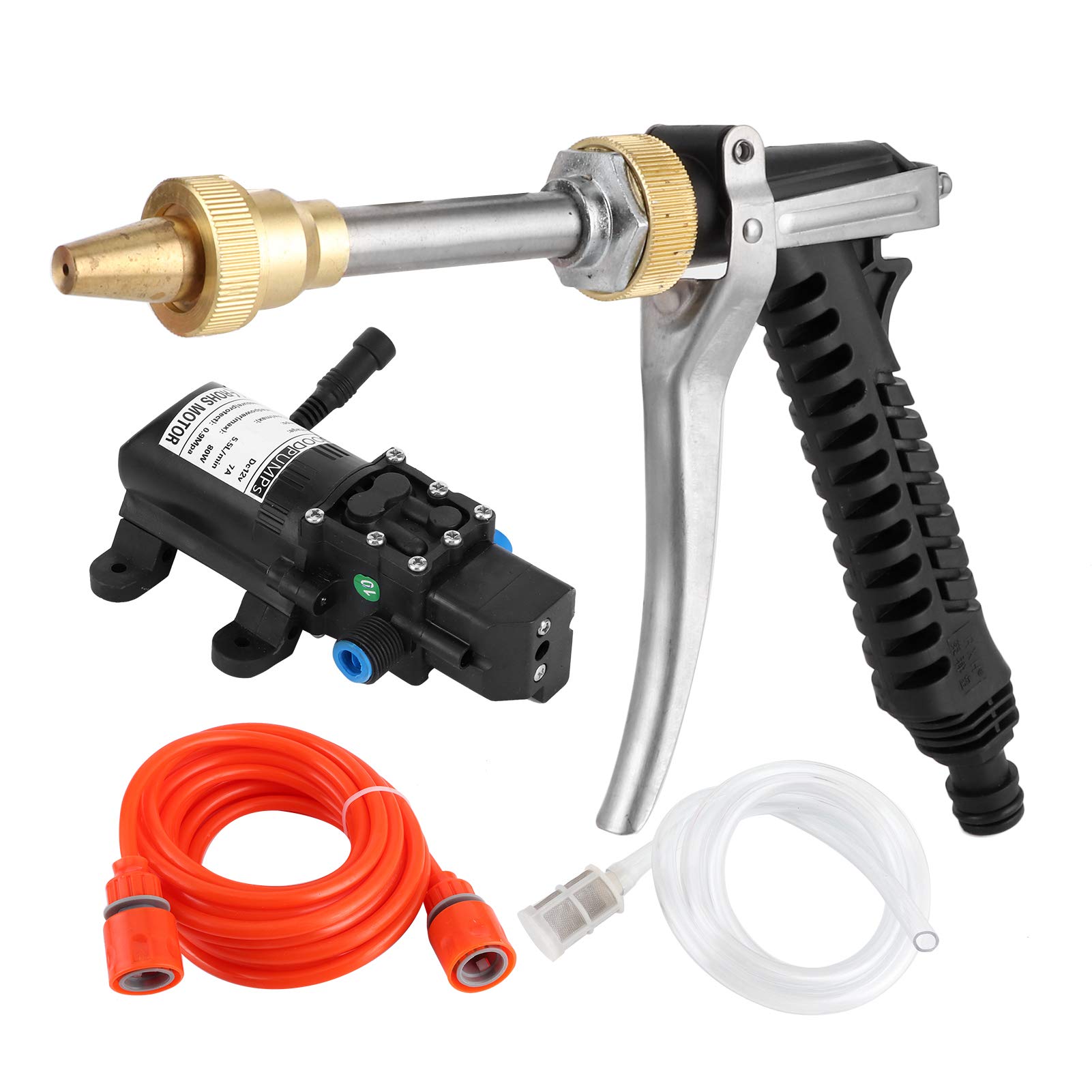 12V High Pressure Washer Kit - Portable Car Cleaning Tool for Auto Detailing & Home Use
