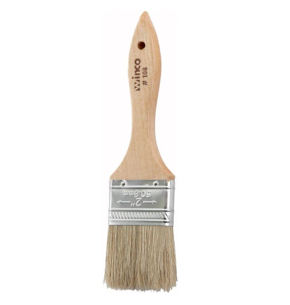 Winco WBR 20 Professional Pastry Brush - 2 Pack - Premium Silicone Bristles for Baking, Cooking & Cake Decorating - Ideal for Butter, Egg Wash & Glazes Application in Home Kitchens & Bakeries