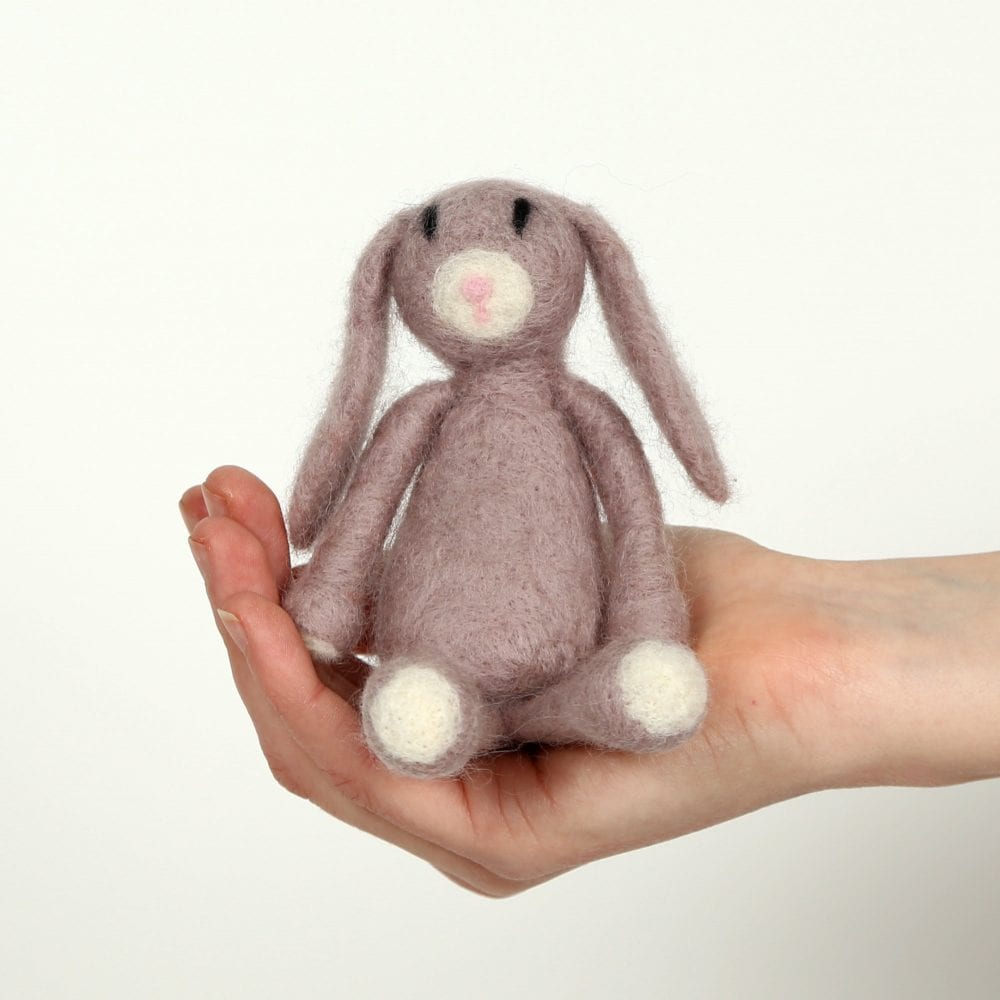 DIY Mabel Bunny Needle Felting Kit for Beginners - Complete Wool Craft Set with Tools & Instructions - Perfect for Handmade Gifts, Home Decor & Stress Relief