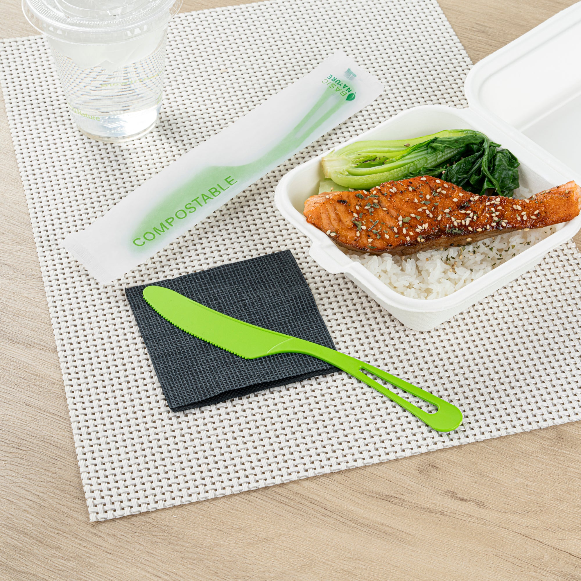 Eco-Friendly Compostable CPLA Plastic Knives - 250 Count Box | Heat Resistant & Biodegradable Cutlery for Parties, Picnics & Outdoor Events