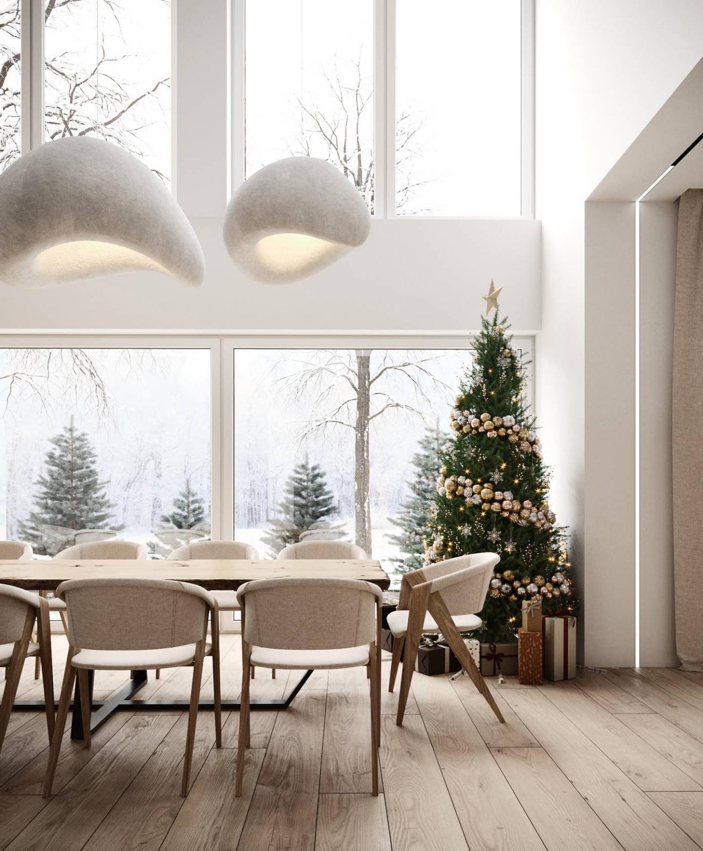 Cloud Pendant Light - Modern B-Shaped Hanging Lamp for Kitchen Island, Dining Room, or Bedroom Lighting
