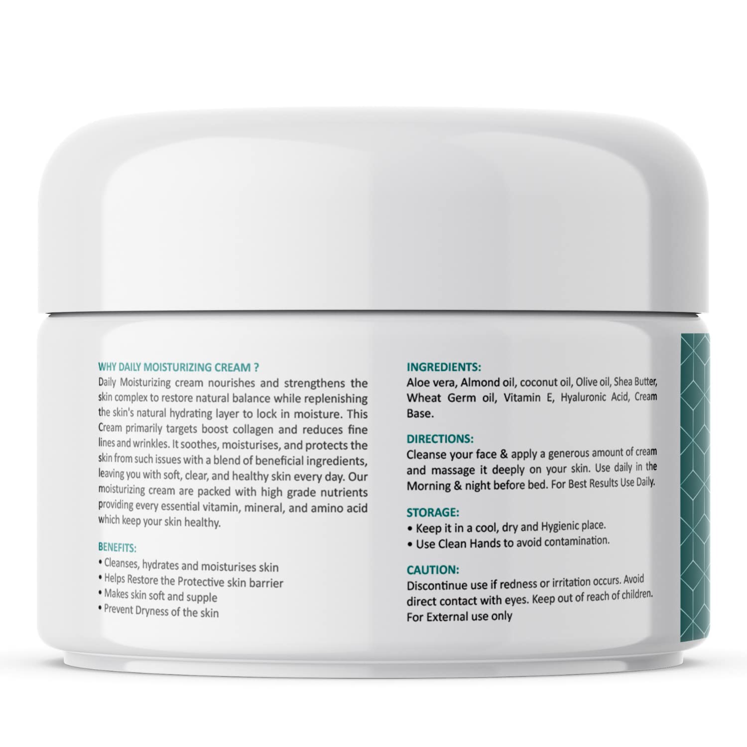 Vanalaya Daily Moisturizing Face Cream with Shea Butter & Vitamin E - Hydrating & Nourishing for All Skin Types, 100ml - Perfect for Dry, Sensitive Skin & Daily Skincare Routine