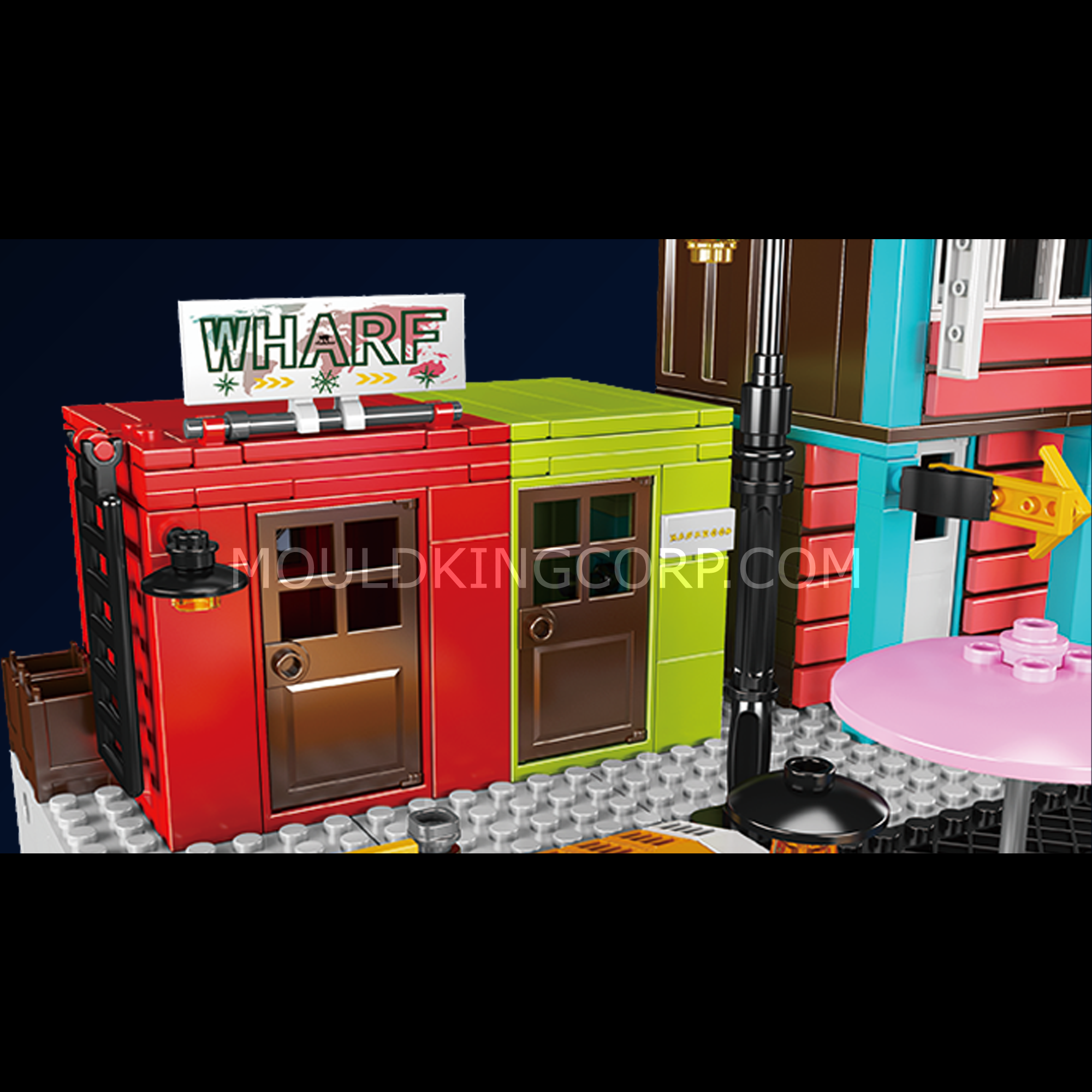 Mould King 10148 Wharf Inn Block Building Set - 782 Piece Creative Construction Toy for Kids & Adults | Perfect for DIY Projects, Home Decor, and Educational Play
